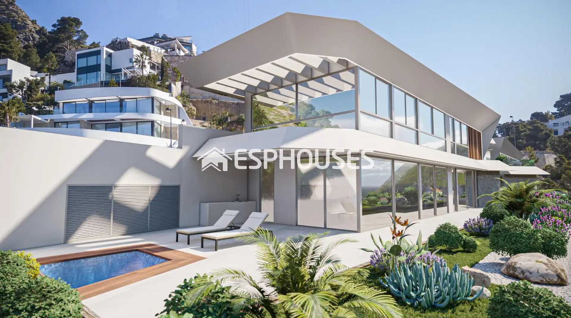 Exterior view of Flat for sale in Calpe / Calp  with Air Conditioner, Terrace and Swimming Pool