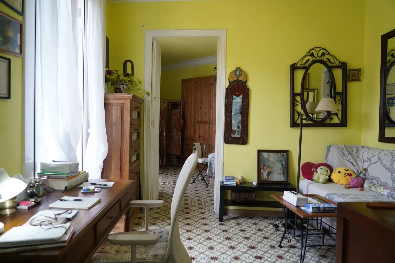 Sala de estar de Piso en venta en Barcelona con Calefacción y Balcón