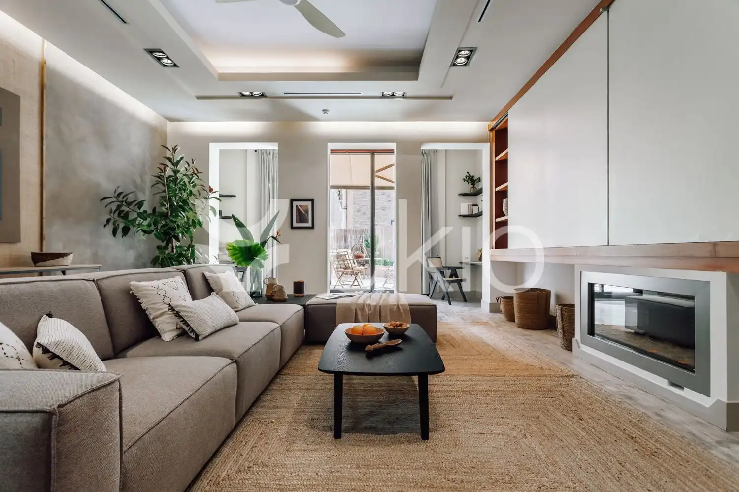 Wohnzimmer von Wohnungen zur Miete in Barcelona mit Klimaanlage, Heizung und Terrasse