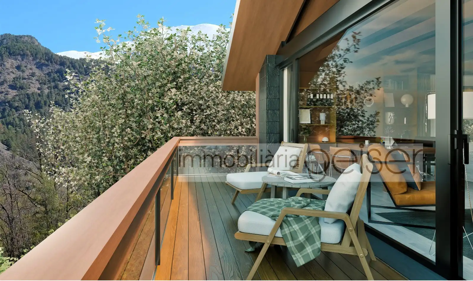 Terraza de Casa adosada en venta en Ordino con Jardín privado, Balcón y Domótica