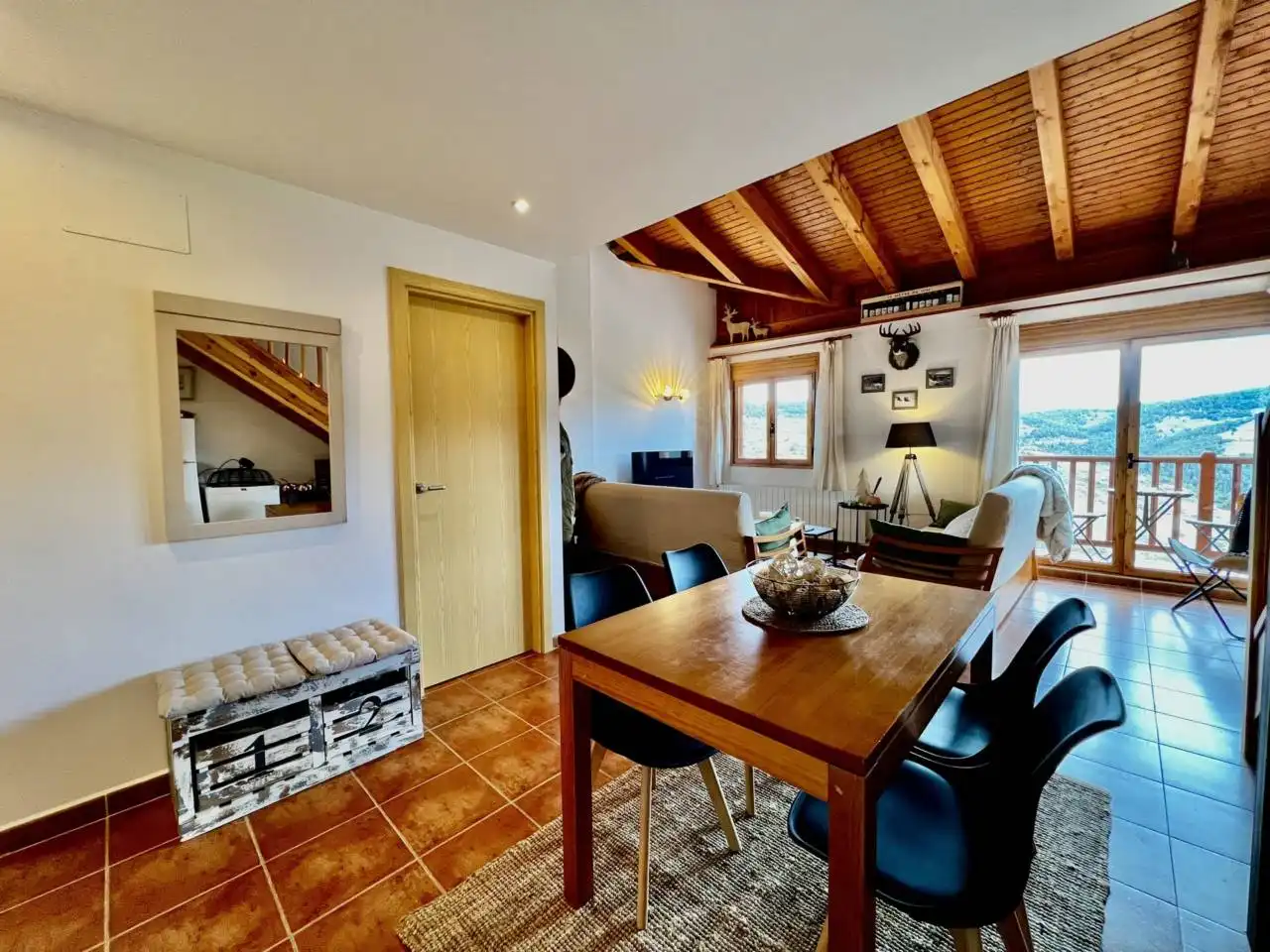 Sala de estar de Apartamento de alquiler en Alp con Calefacción, Terraza y Amueblado