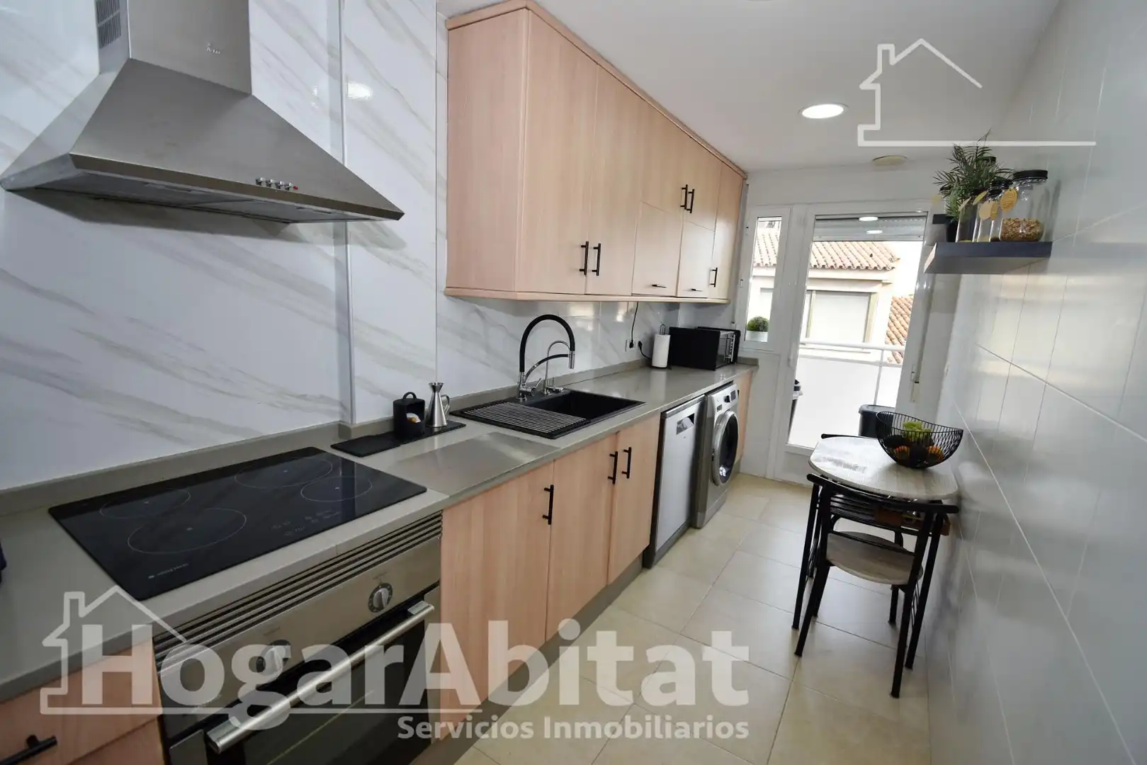 Küche von Wohnung zum Verkauf in Burriana / Borriana mit Parkett, Möbliert und Balkon