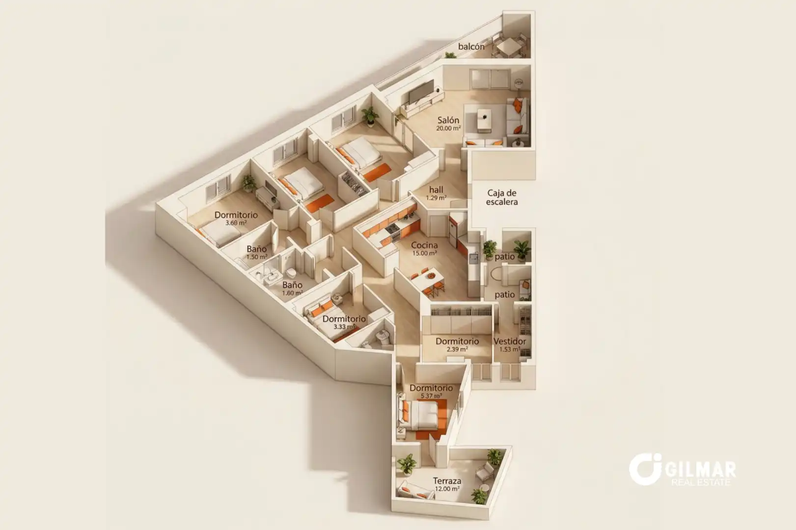 Piso en venta en Gáldar con Terraza y Balcón