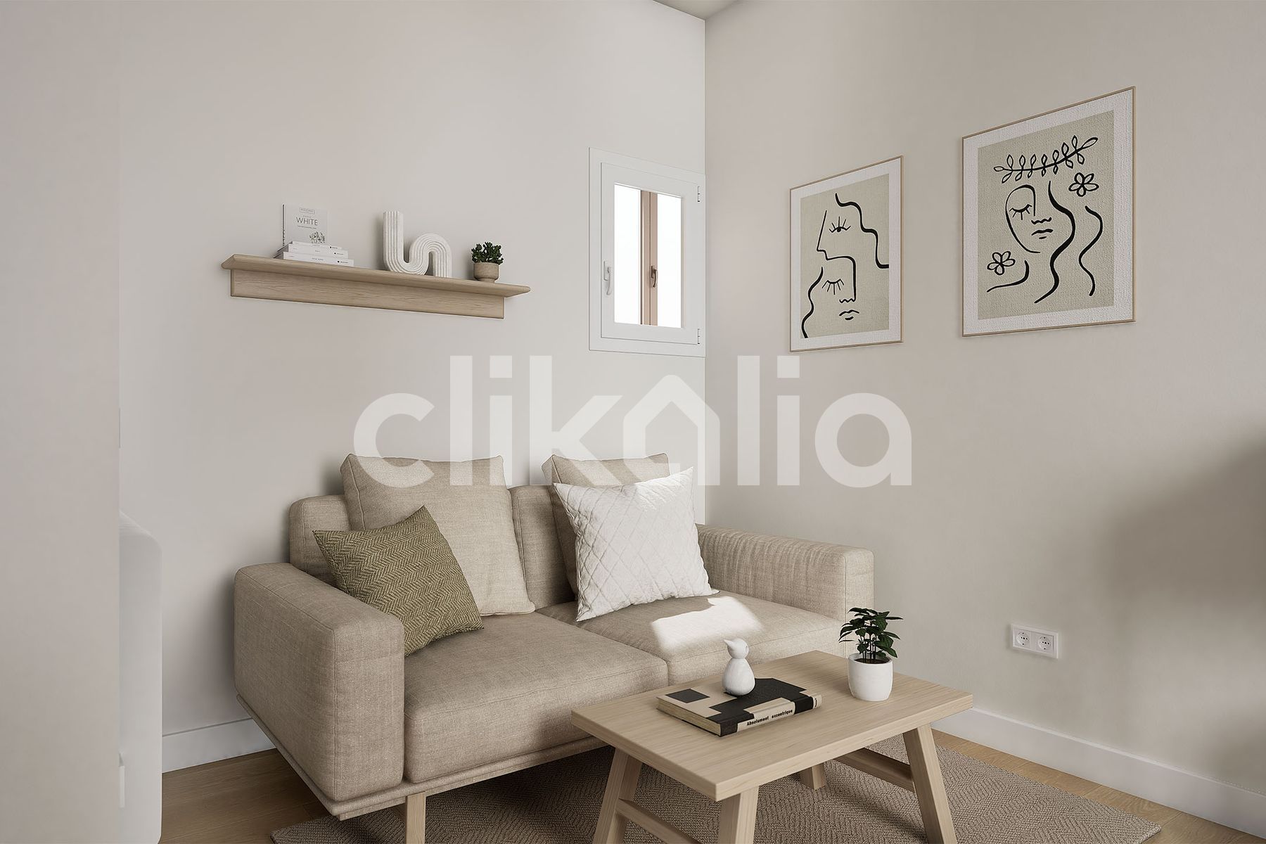 Living room of Flat for sale in  Madrid Capital  with Air Conditioner and Heating