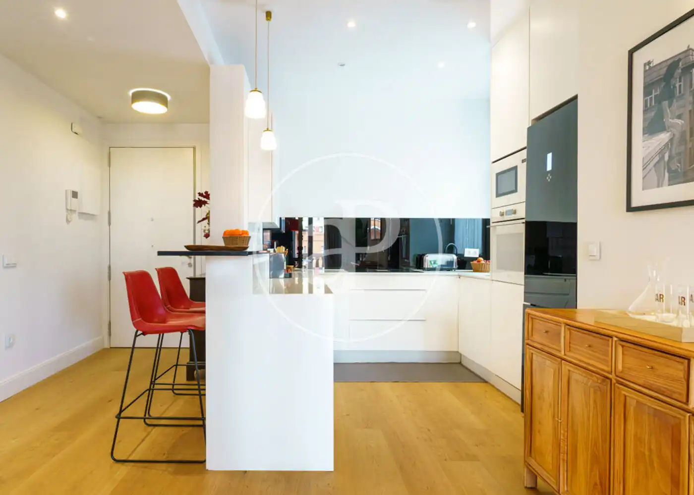 Kitchen of Flat for rent in Madrid  with Air Conditioner, Heating and Furnished