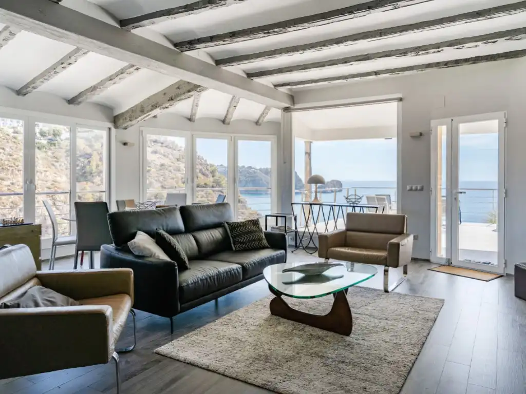 Sala d'estar de Casa o xalet en venda en Jávea / Xàbia amb Aire condicionat, Jardí privat i Terrassa