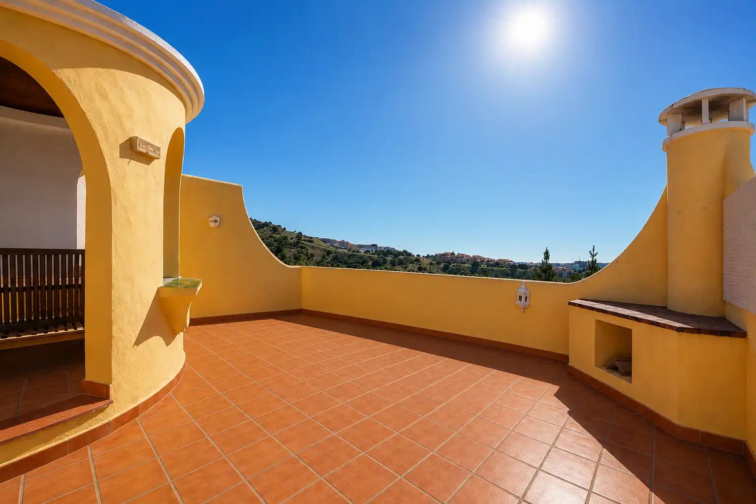 Terraza de Casa adosada en venta en Mijas con Aire acondicionado, Calefacción y Jardín privado