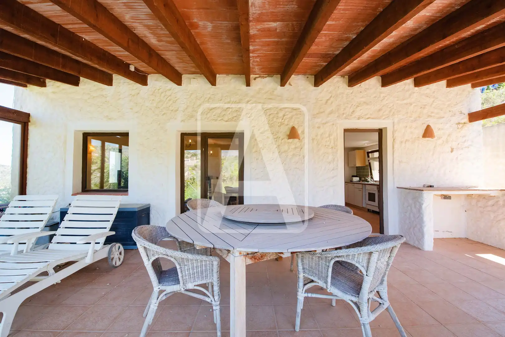 Terraza de Finca rústica en venta en Benissa con Aire acondicionado, Calefacción y Jardín privado