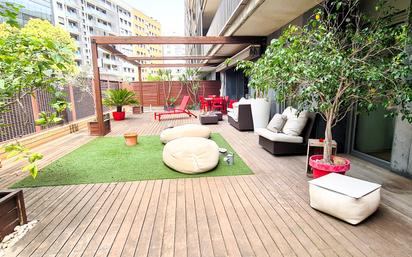 Terrace of Flat for sale in  Barcelona Capital  with Air Conditioner, Heating and Private garden