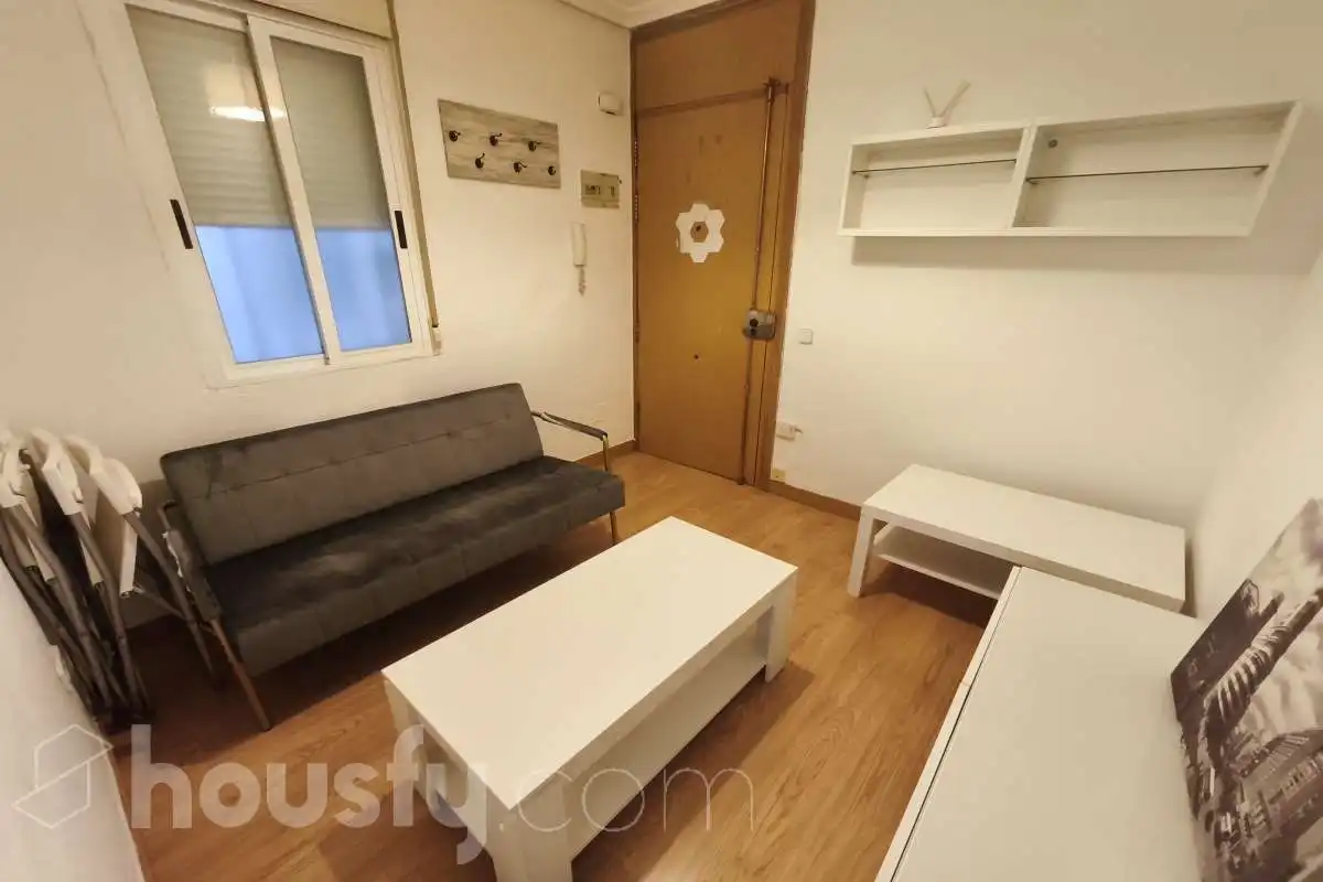 Sala de estar de Piso de alquiler en Madrid con Calefacción y Amueblado