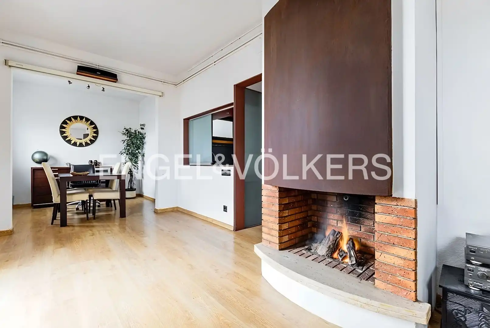 Wohnzimmer von Dachboden zum Verkauf in Barcelona mit Heizung, Parkett und Terrasse