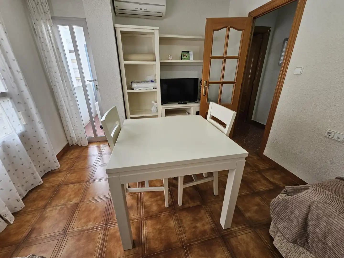 Dining room of Flat for sale in Valencia  with Air Conditioner, Furnished and Balcony