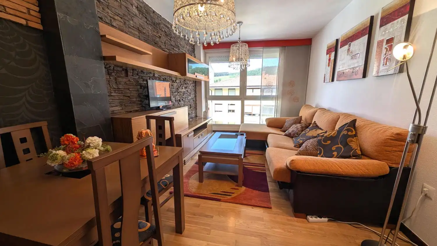 Living room of Flat for rent in Piélagos  with Heating, Terrace and Furnished