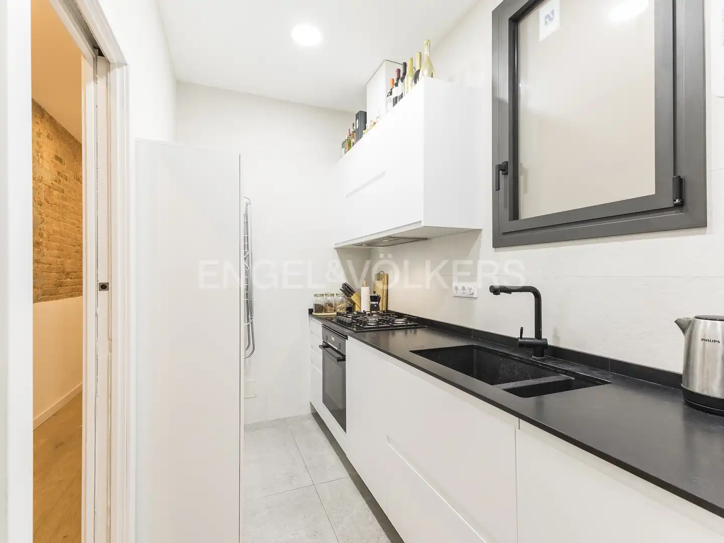 Küche von Wohnung zur Miete in Barcelona mit Klimaanlage, Heizung und Parkett