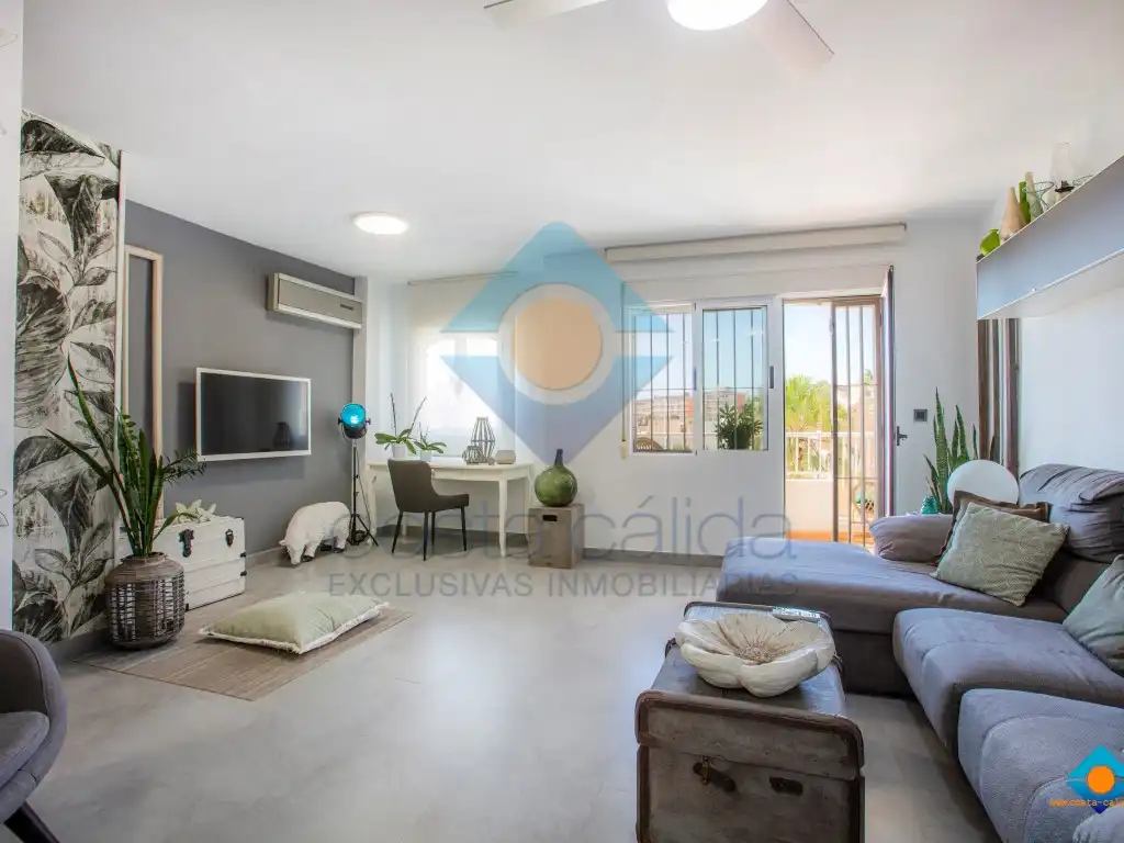 Wohnzimmer von Wohnung zum Verkauf in Mazarrón mit Klimaanlage, Terrasse und Möbliert
