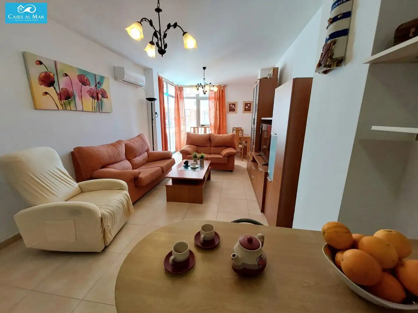 Sala d'estar de Apartament en venda en Oropesa del Mar / Orpesa amb Aire condicionat, Calefacció i Terrassa