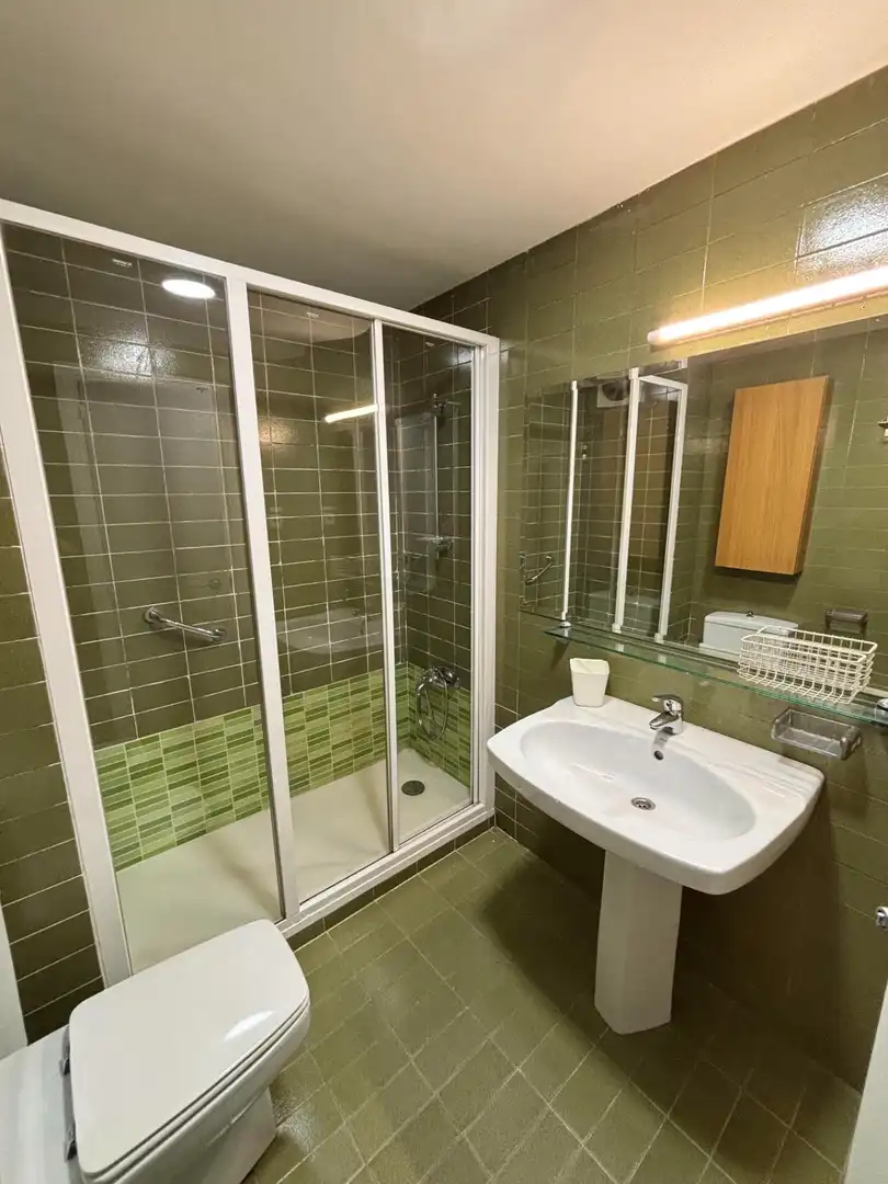 Bathroom of Flat for rent in Madrid  with Air Conditioner, Heating and Private garden