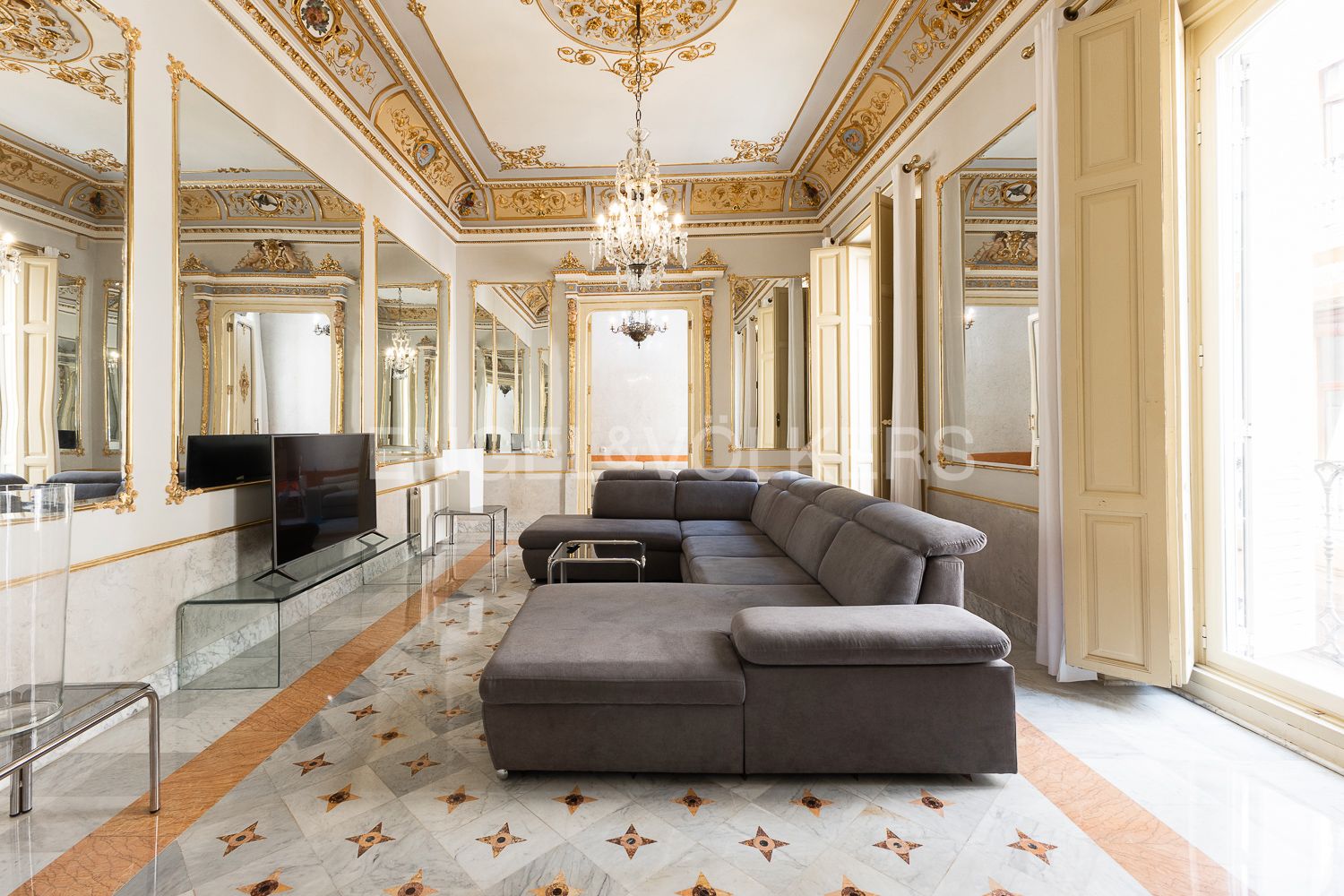 Sala d'estar de Apartament de lloguer en  Valencia Capital amb Aire condicionat, Calefacció i Terrassa