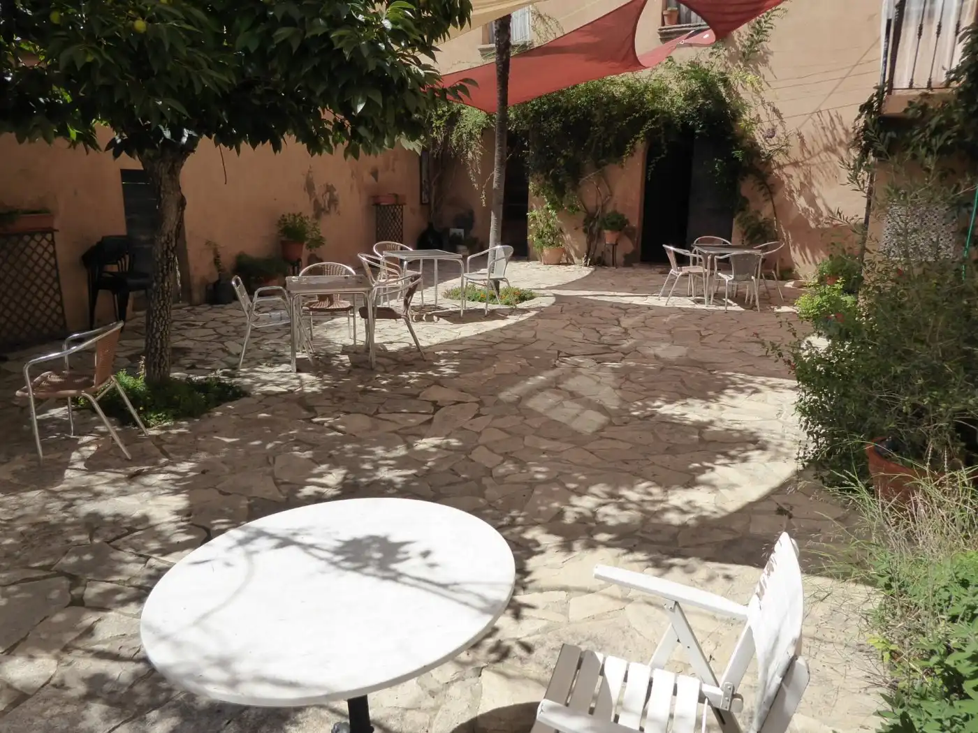 Terraza de Finca rústica en venta en Sant Martí de Tous con Aire acondicionado, Calefacción y Jardín privado
