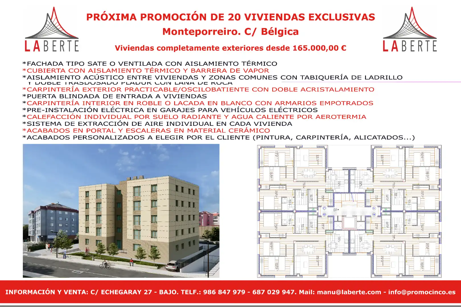 Vista exterior de Piso en venta en Pontevedra Capital  con Calefacción, Parquet y Trastero