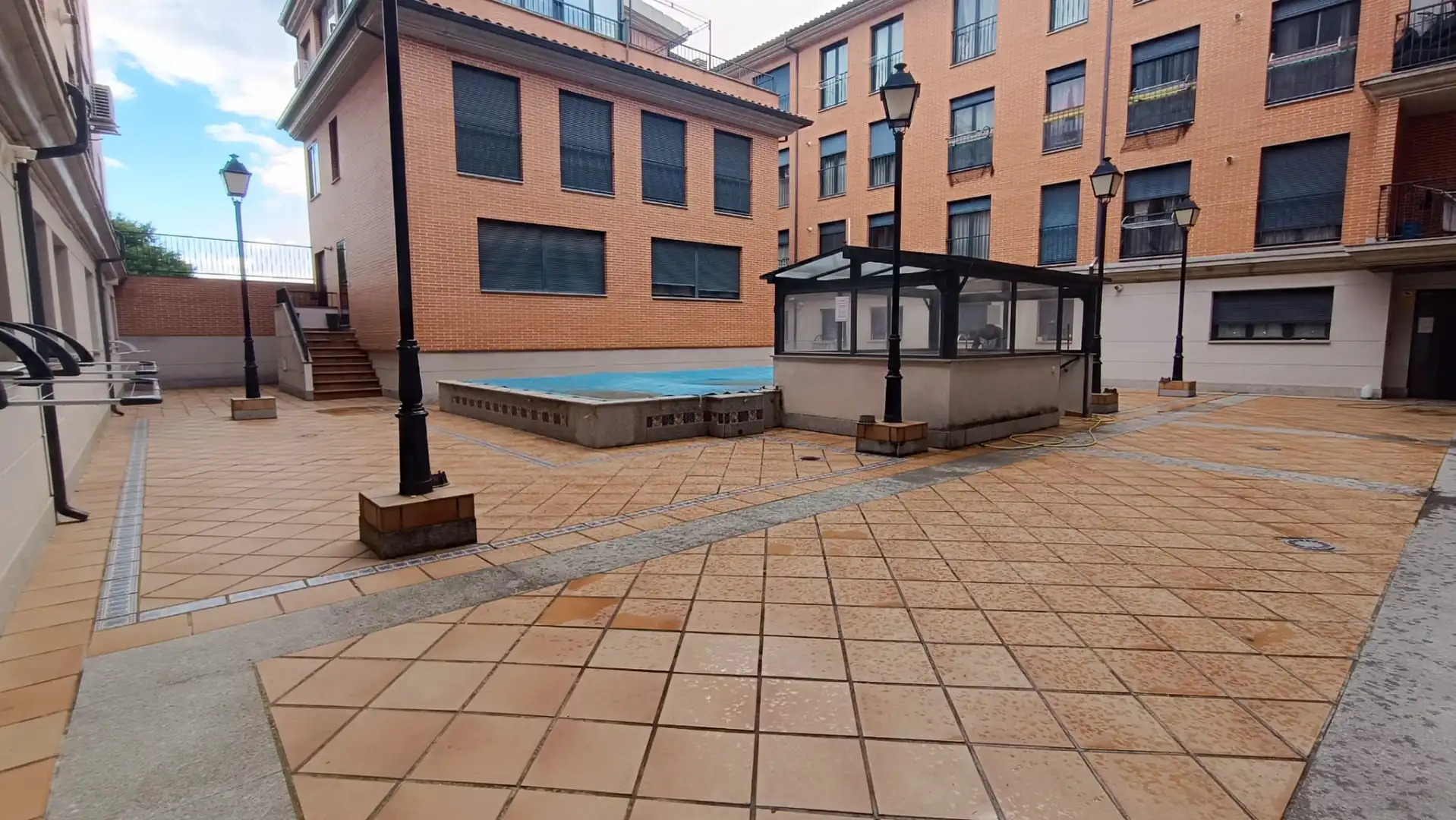 Terrasse von Wohnung zum Verkauf in Castellanos de Moriscos mit Heizung, Möbliert und Ofen