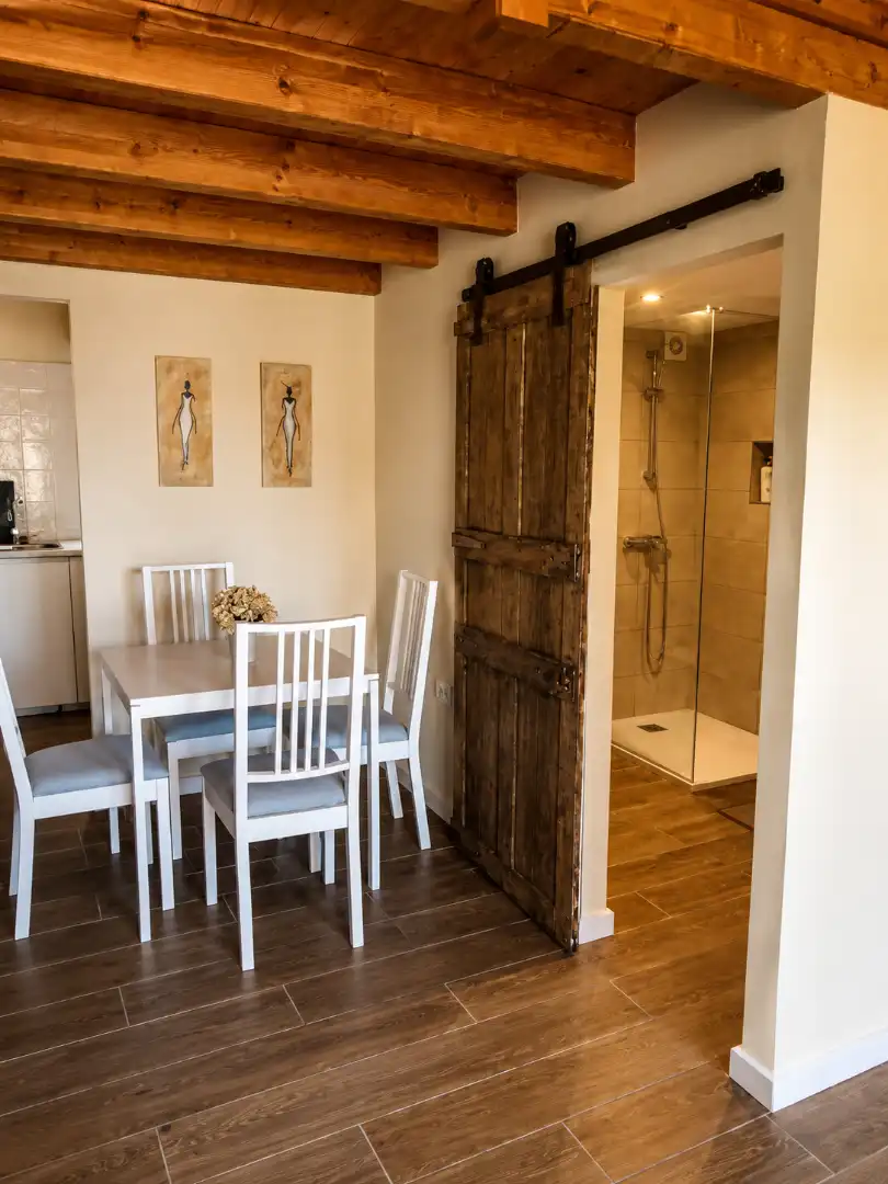 Esszimmer von Wohnung zur Miete in Piélagos mit Terrasse, Möbliert und Ofen