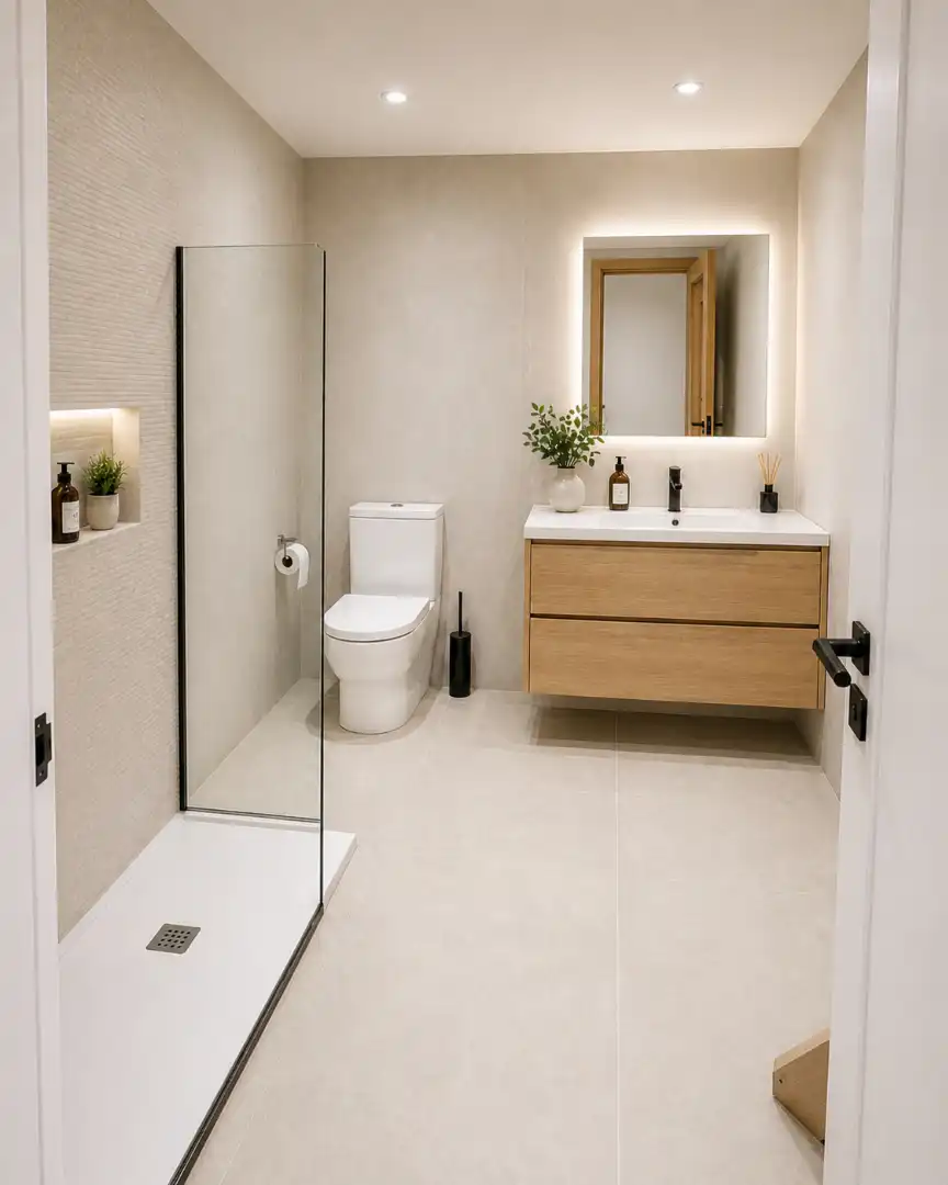 Bathroom of Apartments for sale in Sanxenxo  with Air Conditioner, Heating and Terrace