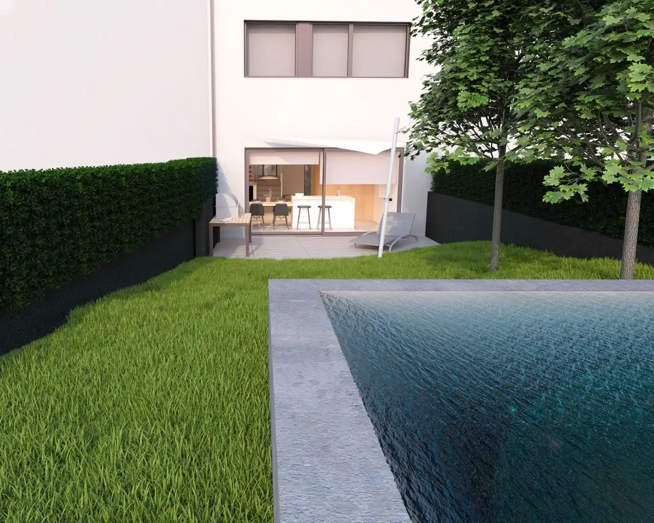 Piscina de Casa o chalet en venta en Santiago de Compostela  con Calefacción, Jardín privado y Piscina