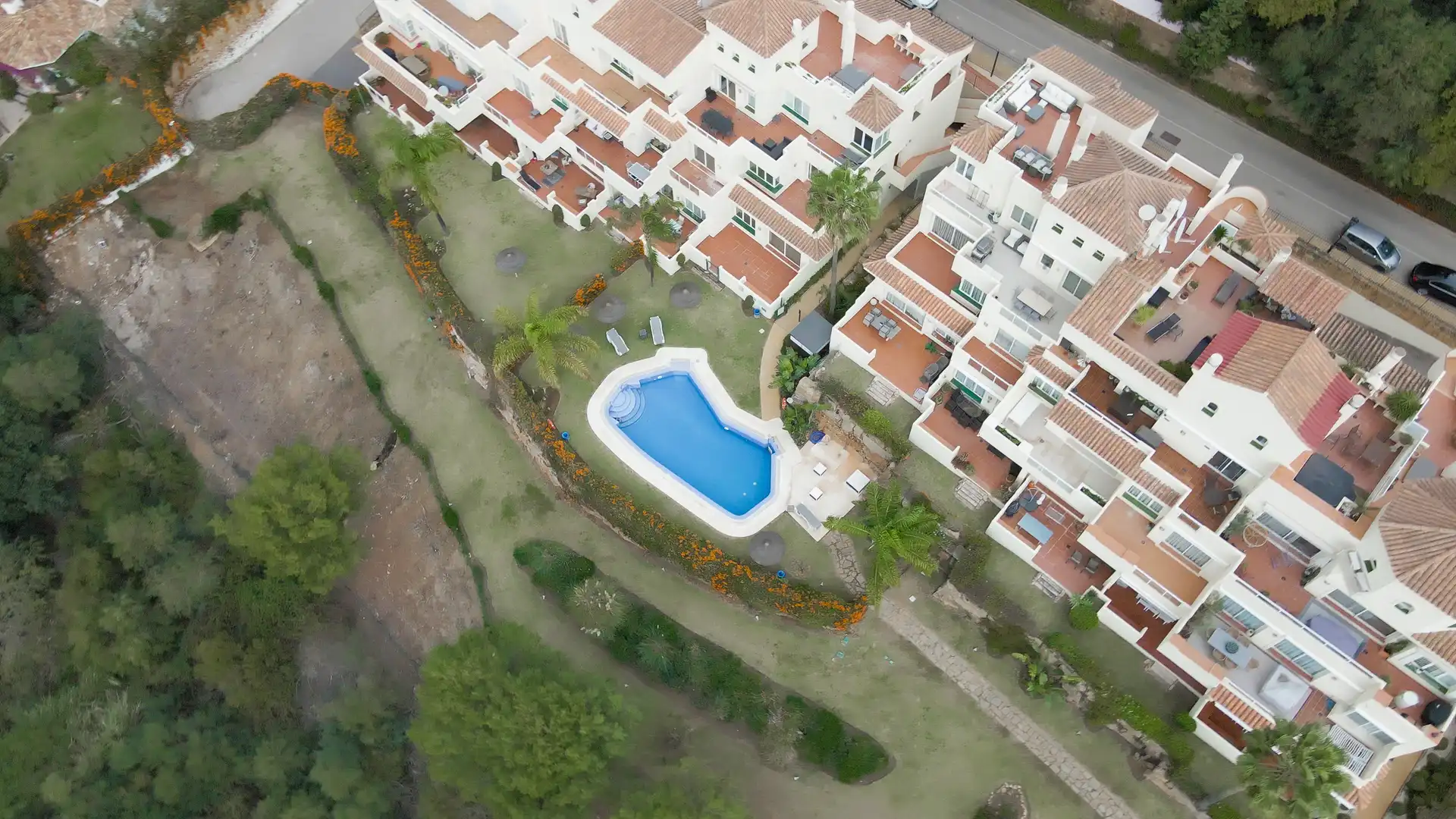 Garten von Wohnung zur Miete in Benahavís mit Klimaanlage, Privatgarten und Terrasse