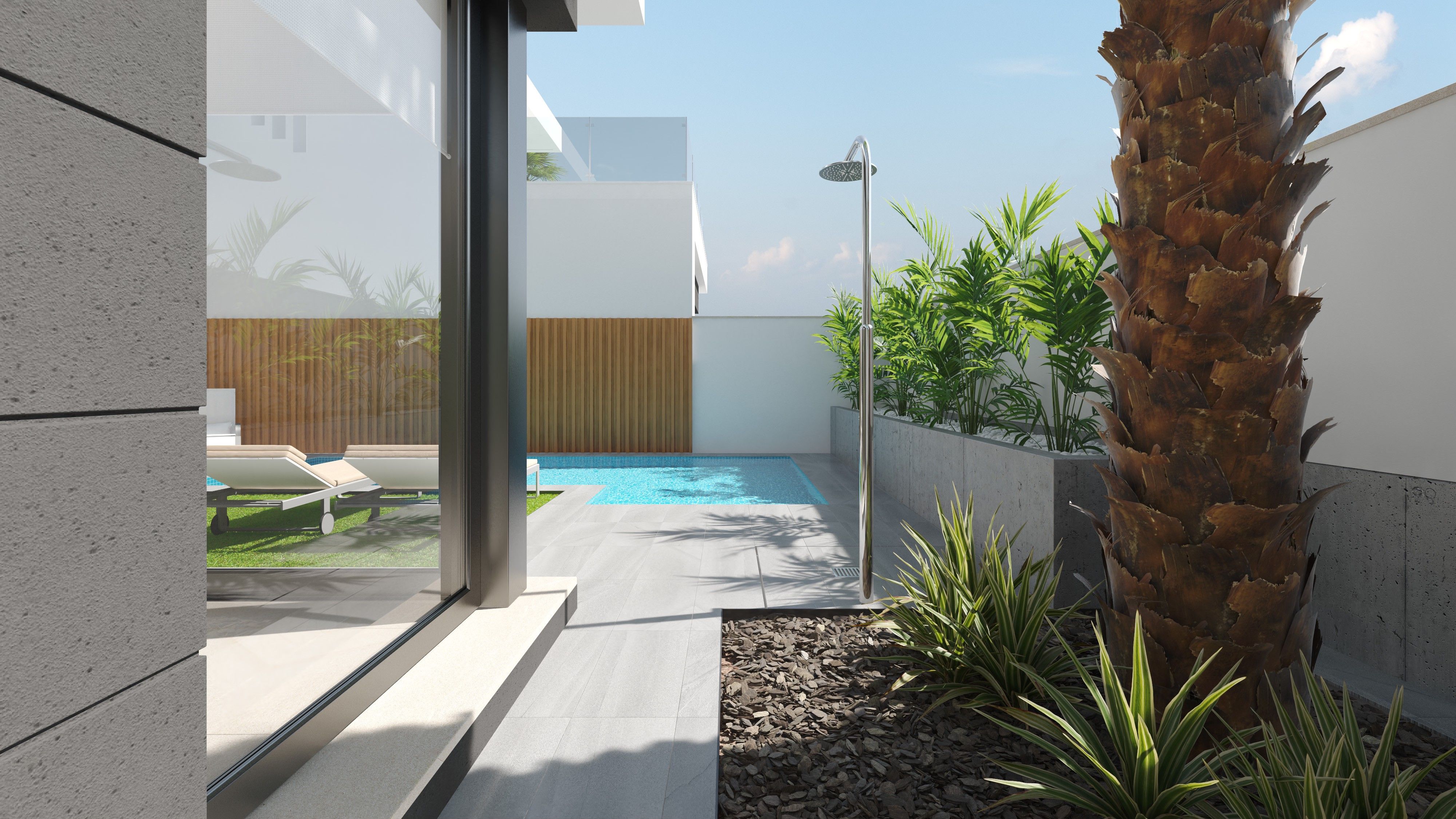 Swimming pool of Country house for sale in San Javier  with Air Conditioner, Heating and Private garden