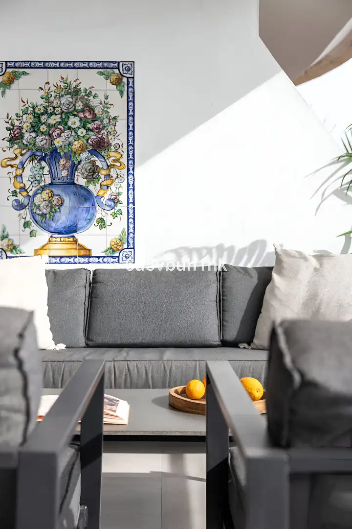 Wohnzimmer von Erdgeschoss zum Verkauf in Málaga mit Klimaanlage, Terrasse und Möbliert