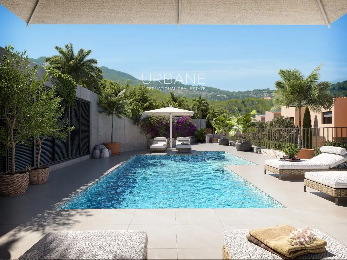 Swimming pool of Detached homes for sale in Esporles  with Air Conditioner, Heating and Private garden