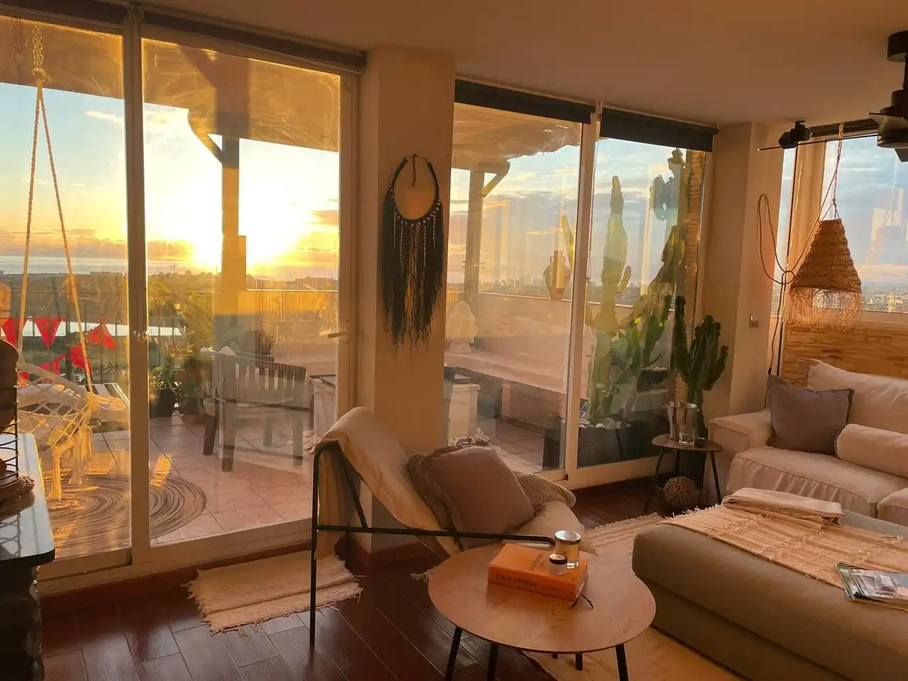 Living room of Attic for rent in Mutxamel  with Air Conditioner, Terrace and Furnished