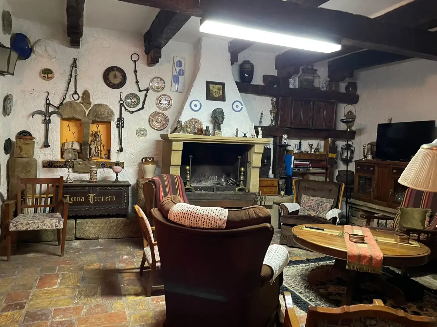 Sala de estar de Casa adosada en venta en Uncastillo con Terraza, Trastero y Amueblado