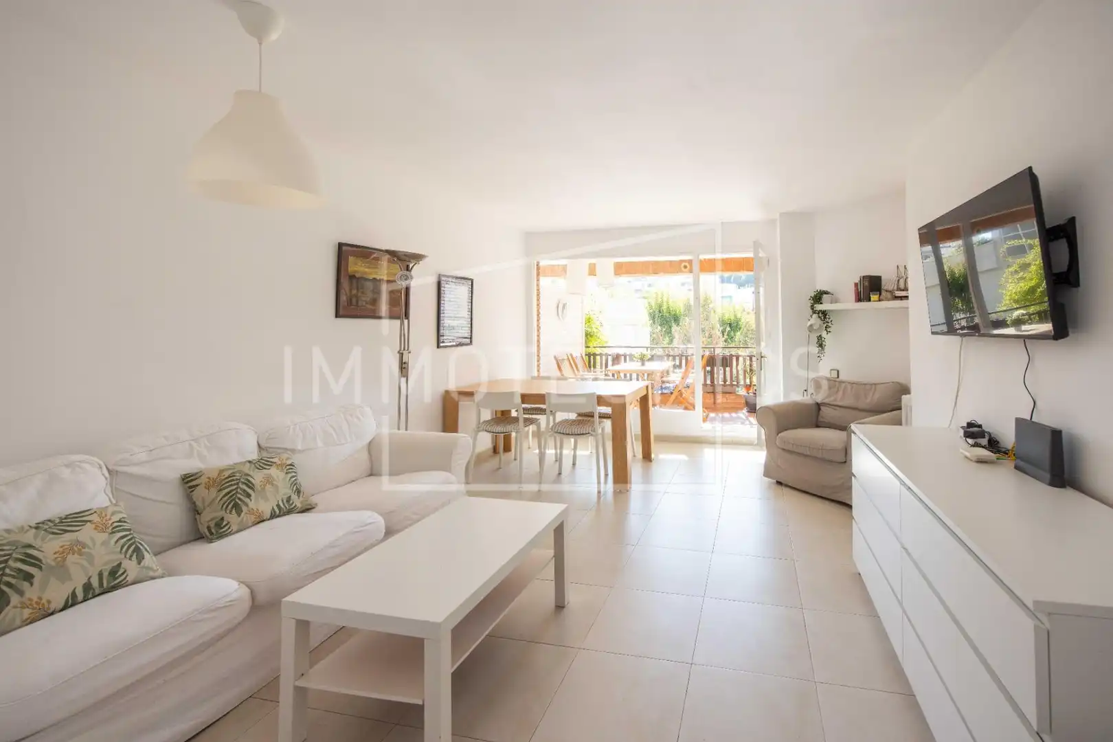 Living room of Flat for sale in Caldes d'Estrac  with Private garden, Terrace and Balcony