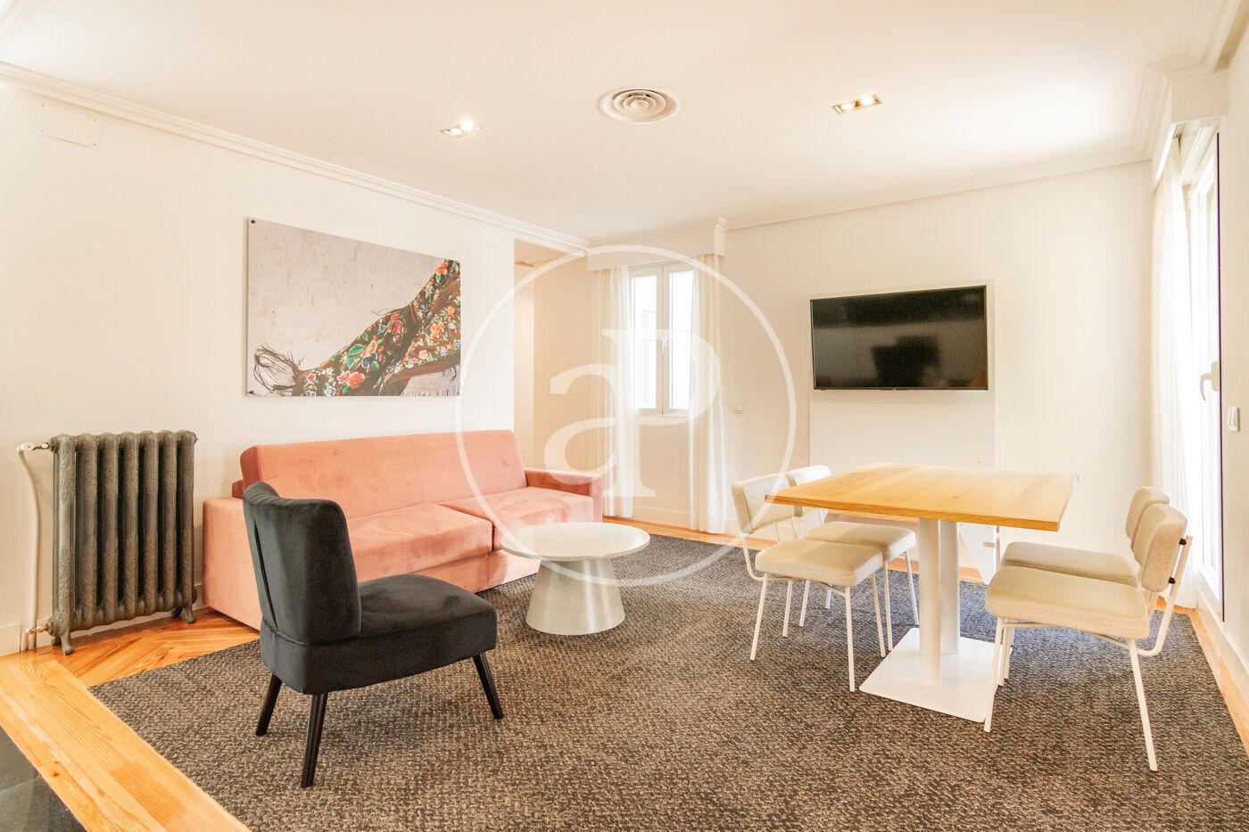 Living room of Attic to rent in  Madrid Capital  with Air Conditioner, Heating and Terrace