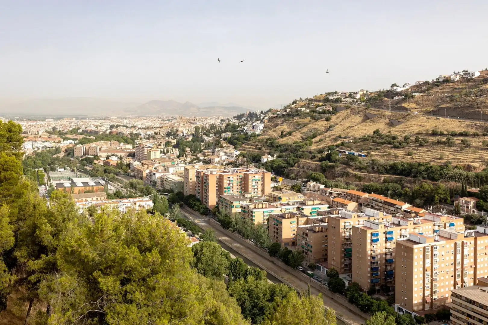 Vista exterior de Estudi en venda en Granada amb Aire condicionat, Terrassa i Moblat