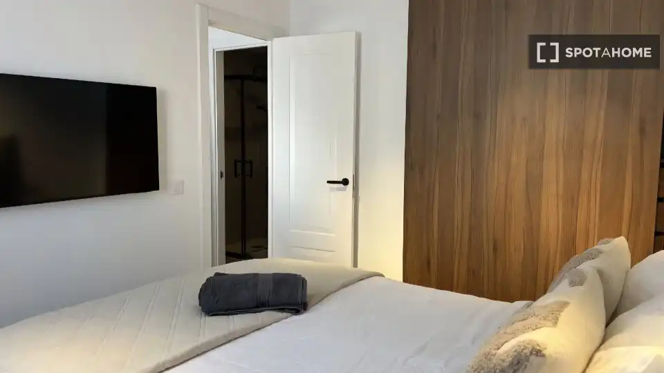 Schlafzimmer von Wohnung zur untervermieten in  Palma de Mallorca mit Klimaanlage, Terrasse und Möbliert