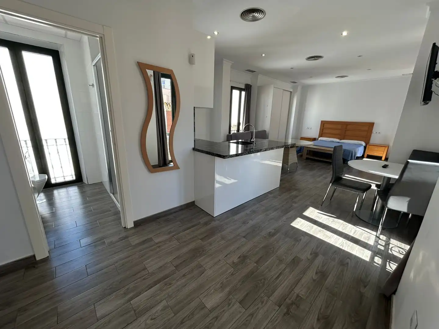 Schlafzimmer von Wohnung zur Miete in Estepona mit Klimaanlage, Möbliert und Internet