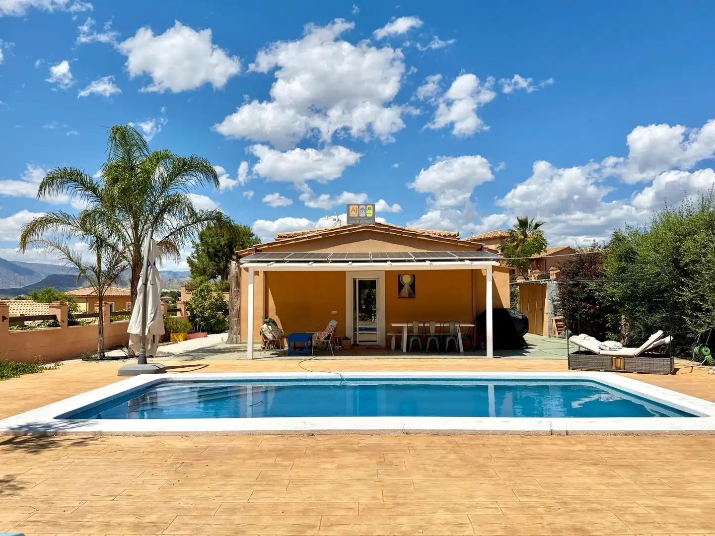 Piscina de Casa o xalet de lloguer en Busot amb Aire condicionat, Jardí privat i Terrassa