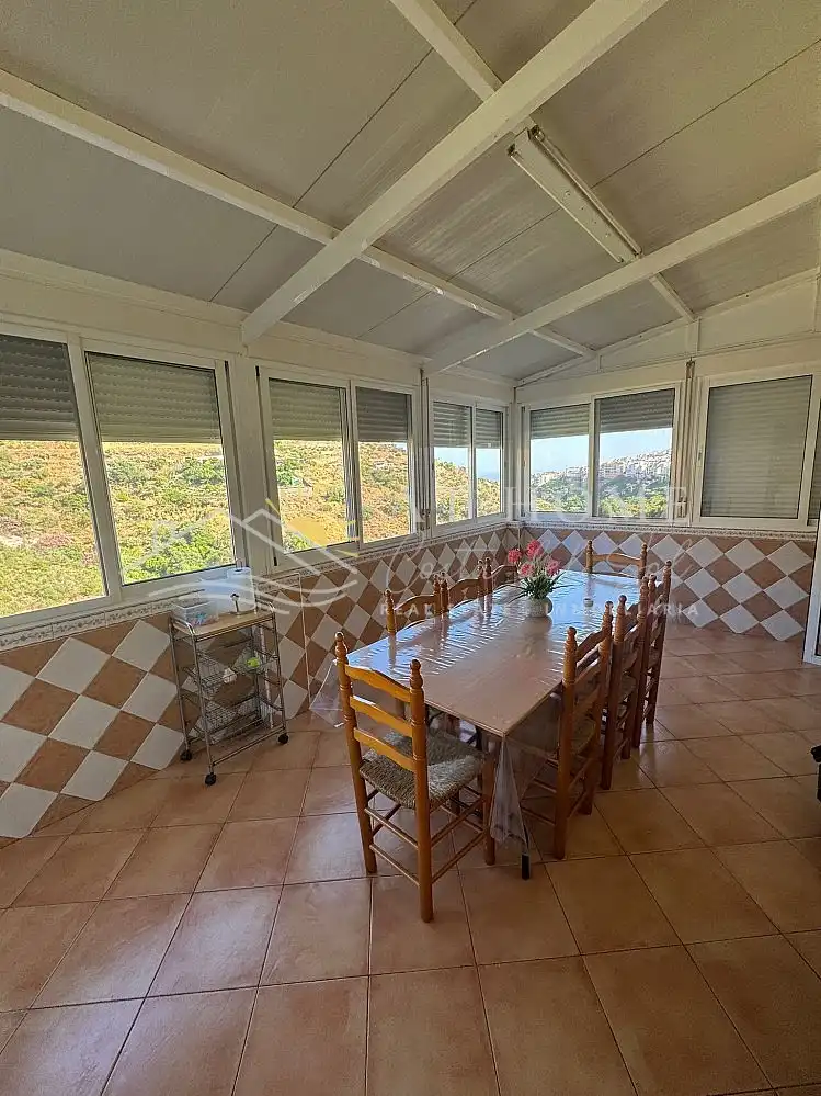 Esszimmer von Haus oder Chalet zur Miete in Torrox mit Ofen