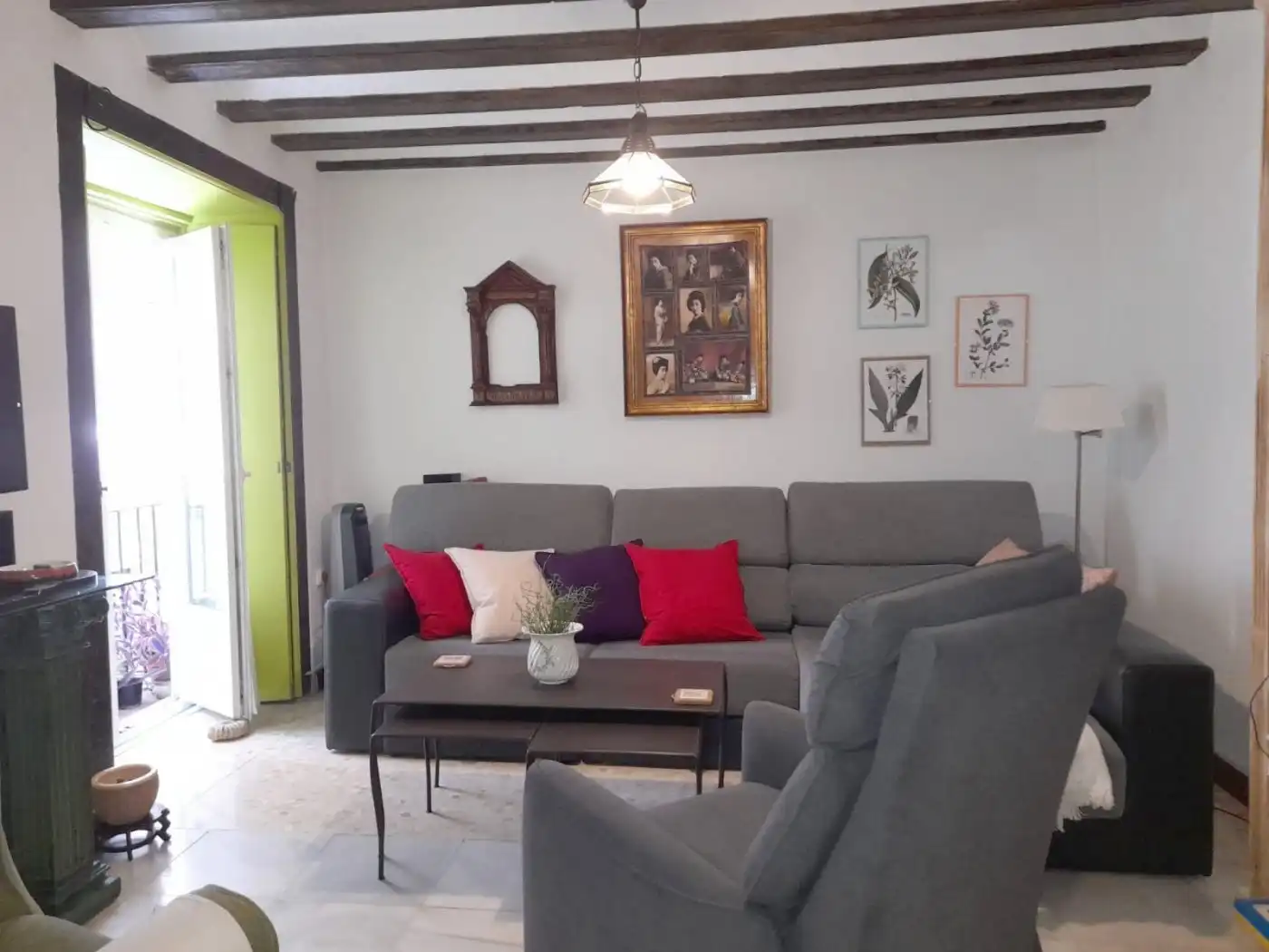 Living room of Flat for rent in Cádiz  with Furnished and Balcony