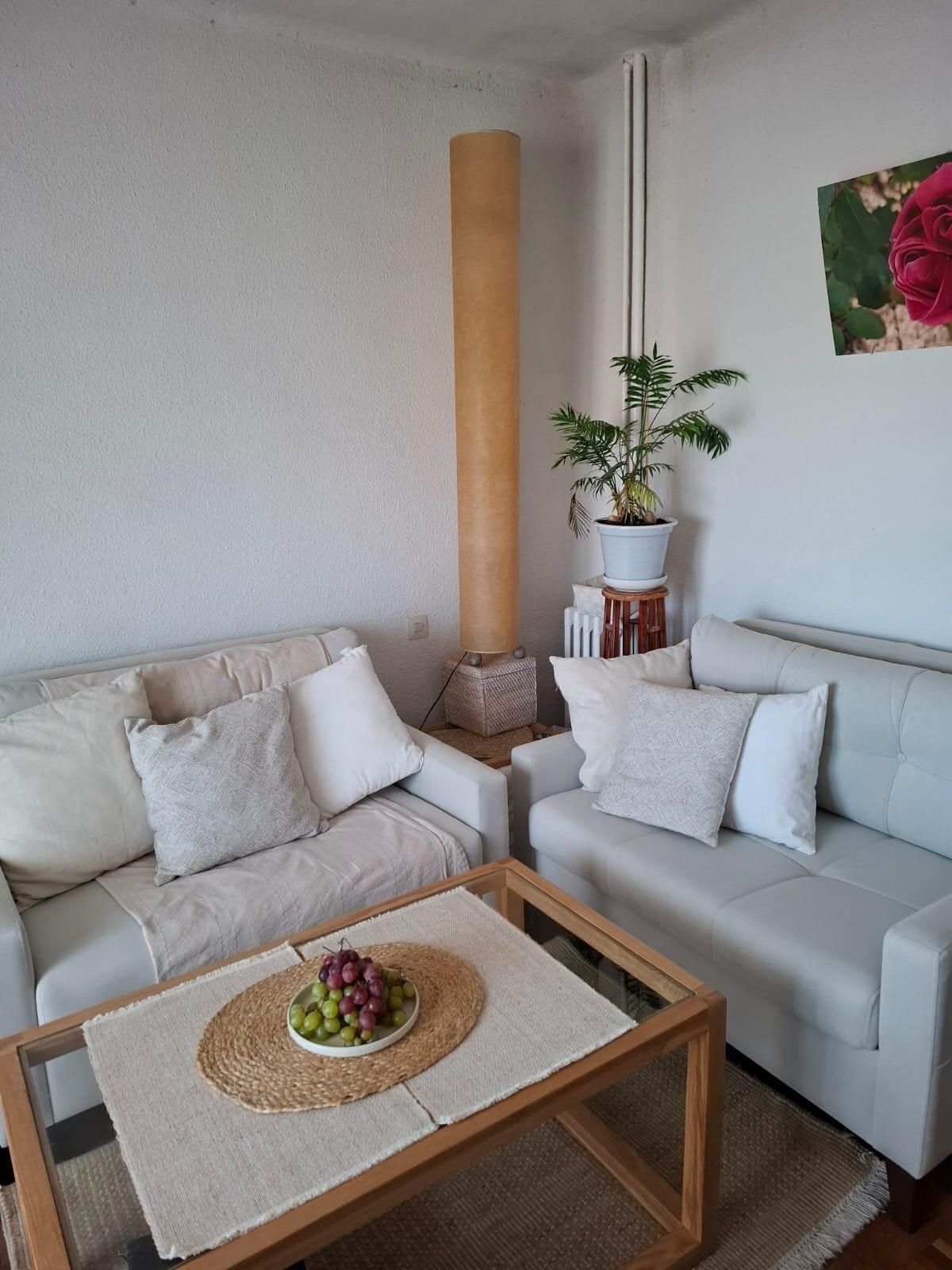 Sala de estar de Piso en venta en  Madrid Capital con Parquet y Terraza