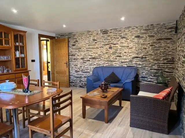 Sala d'estar de Casa o xalet de lloguer en Valdoviño amb Moblat, Forn i Rentadora