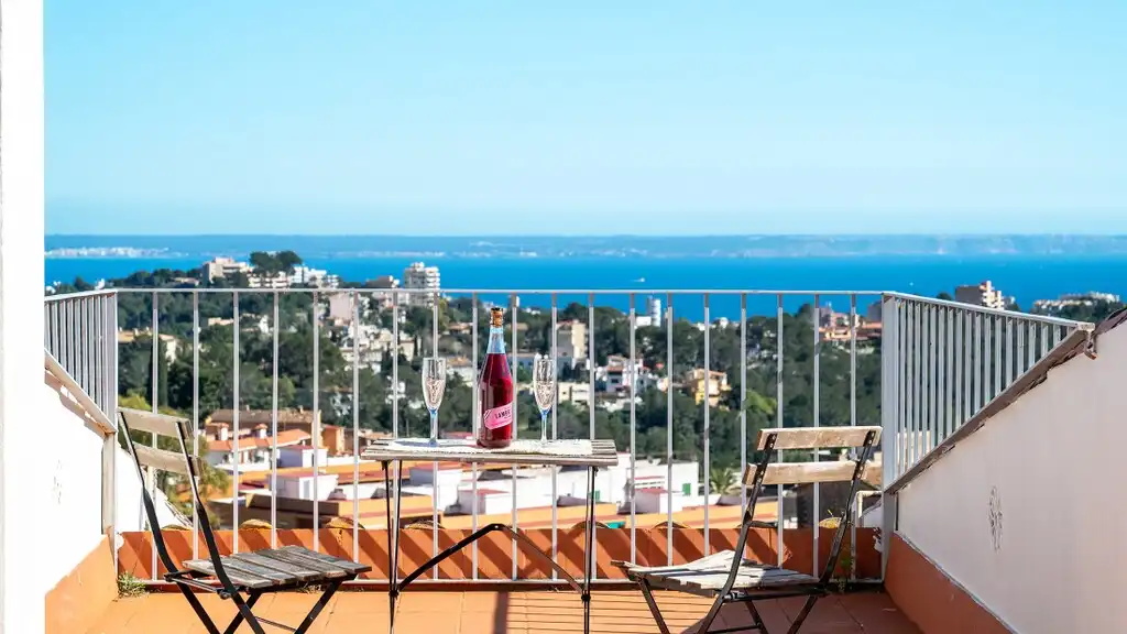 Vista exterior de Casa adosada en venta en  Palma de Mallorca con Aire acondicionado, Terraza y Amueblado