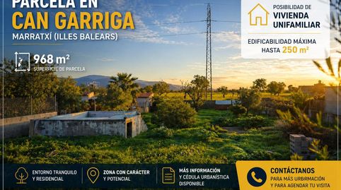 Parcela de 968 m2 en Can Garriga Marratxí  Núcleo rural