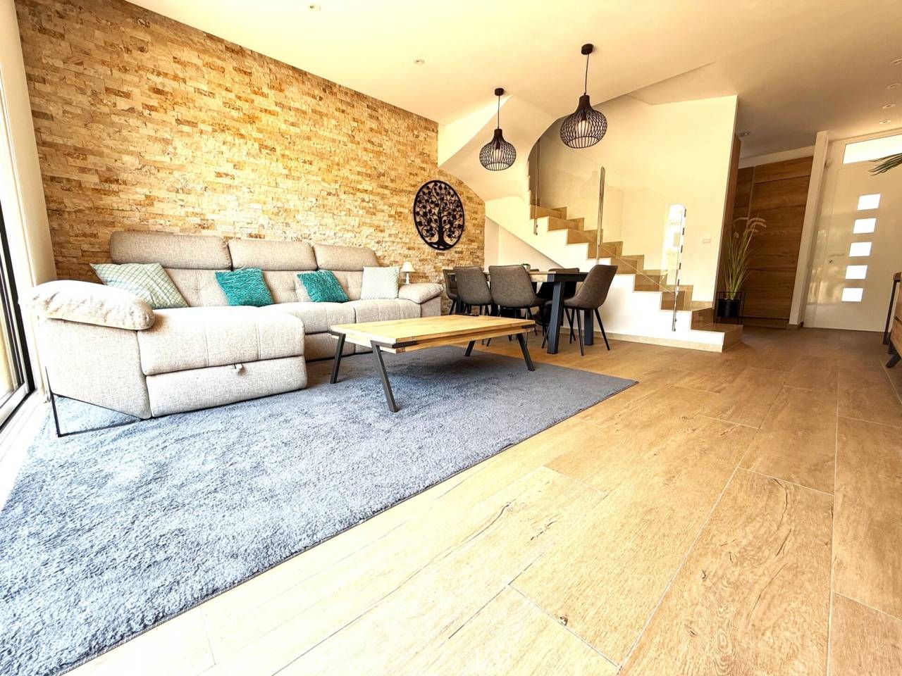 Sala d'estar de Casa adosada en venda en Premià de Mar amb Aire condicionat, Calefacció i Jardí privat