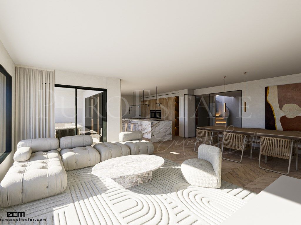 Sala d'estar de Àtic en venda en  Palma de Mallorca amb Aire condicionat, Terrassa i Balcó