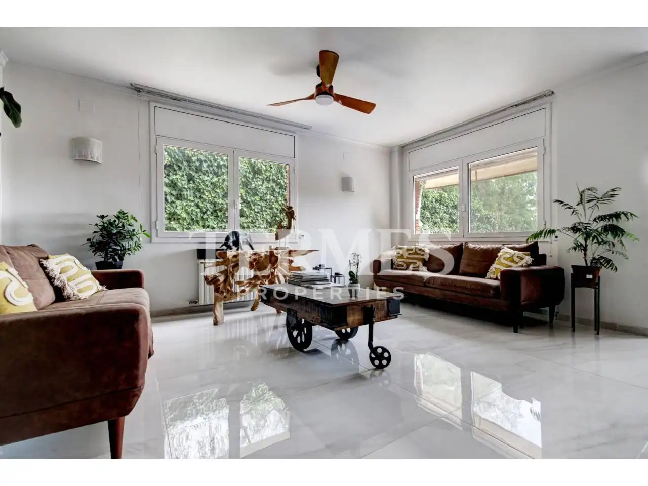 Wohnzimmer von Haus oder Chalet zur Miete in Castelldefels mit Klimaanlage, Privatgarten und Terrasse