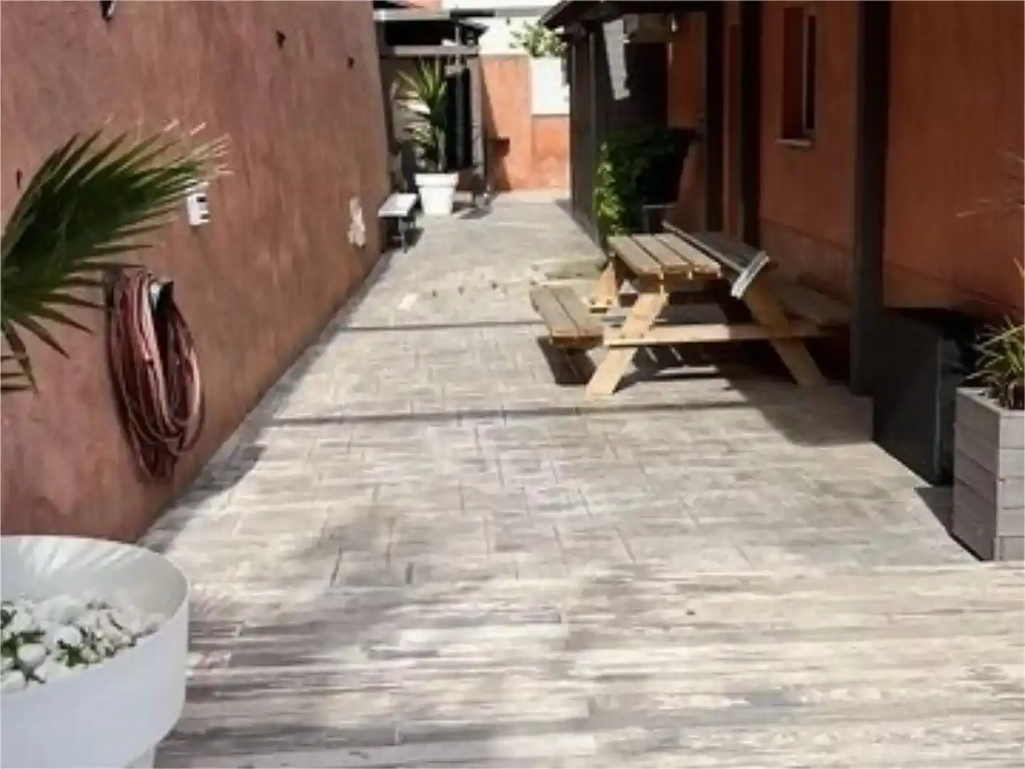 Terrasse von Einfamilien-Reihenhaus zum Verkauf in Cunit mit Klimaanlage, Schwimmbad und Balkon